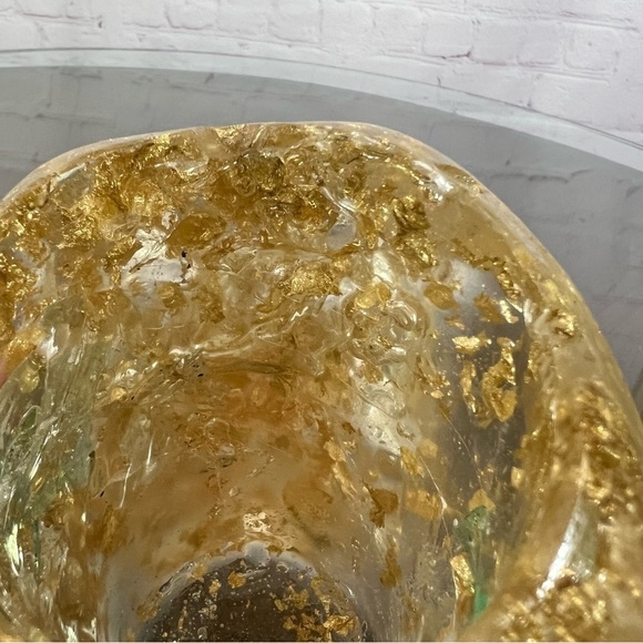 RESIN EPOXY with Gold Flakes Planter/ash tray Pen Holder. - Picture 15 of 16